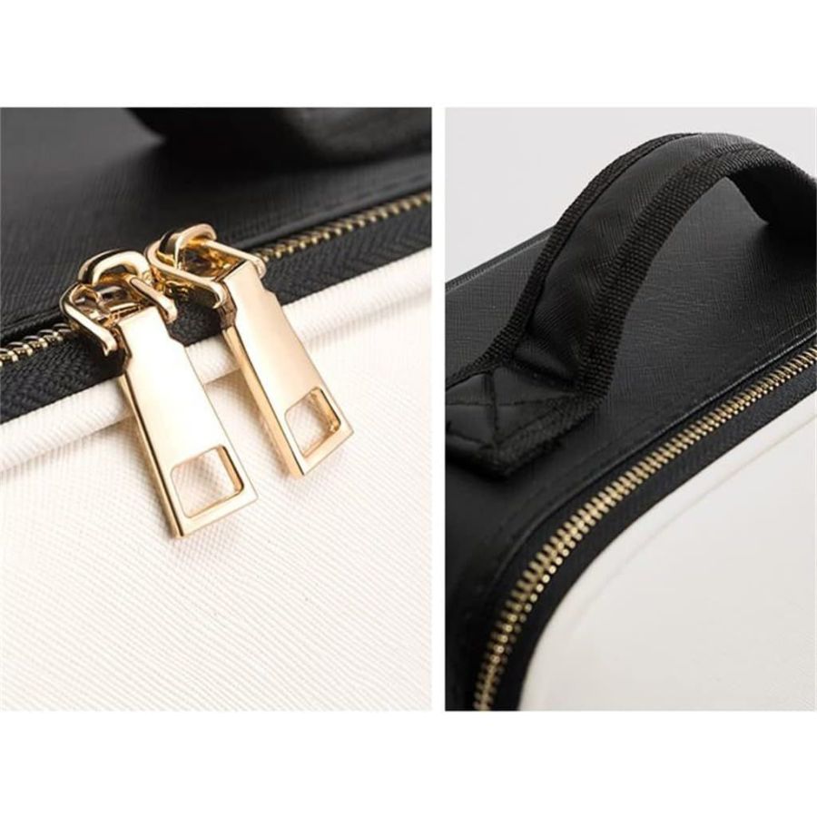 Geanta make-up cu oglinda si lumina LED, geanta...