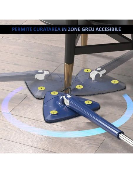 Mop multifunctional, mop triunghiular, mop telescopic, mop 360 gr, Elastix