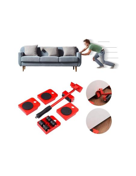 Set sistem cu cric pentru mutarea mobilei, sistem cu cric pentru mobila, Elastix