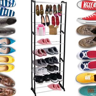 Suport pentru pantofi cu 10 rafturi, pantofar, organizator pantofi, Elastix