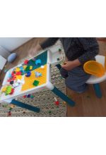 Photo from customer for Masa tip lego pentru copii + 1 scaunel + 186 cuburi si 4 cutii depozitare, masa lego ajustabila, masuta activitati