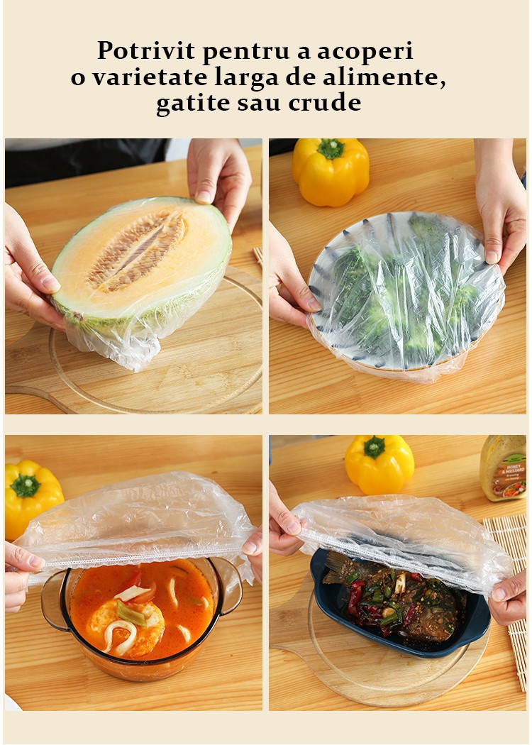 100 Pungi reutilizabile pentru recipiente